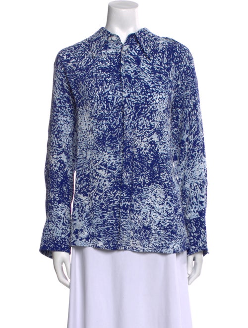 Proenza Schouler Printed Mock Neck Blouse