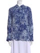Proenza Schouler Printed Mock Neck Blouse