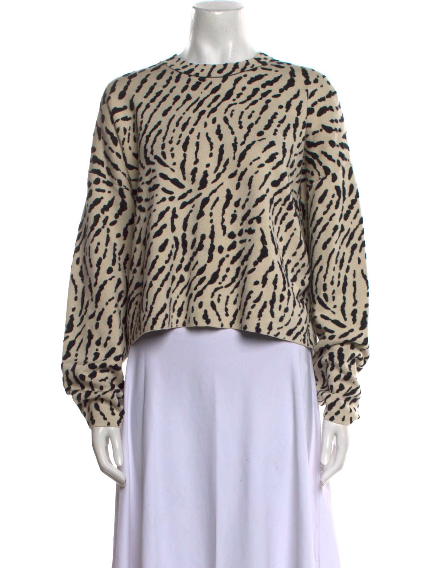 Proenza Schouler Silk Animal Print Sweater