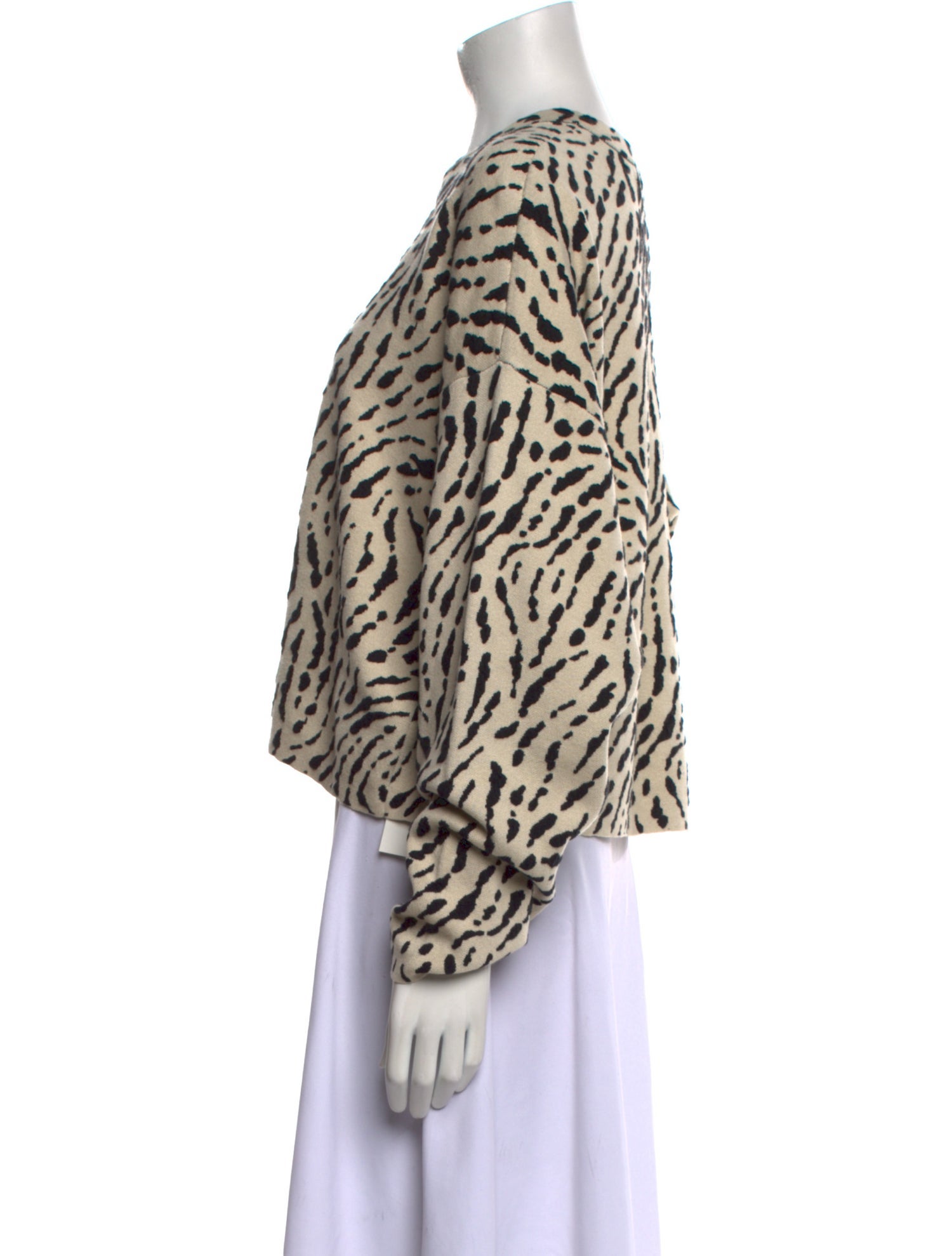 Proenza Schouler Silk Animal Print Sweater