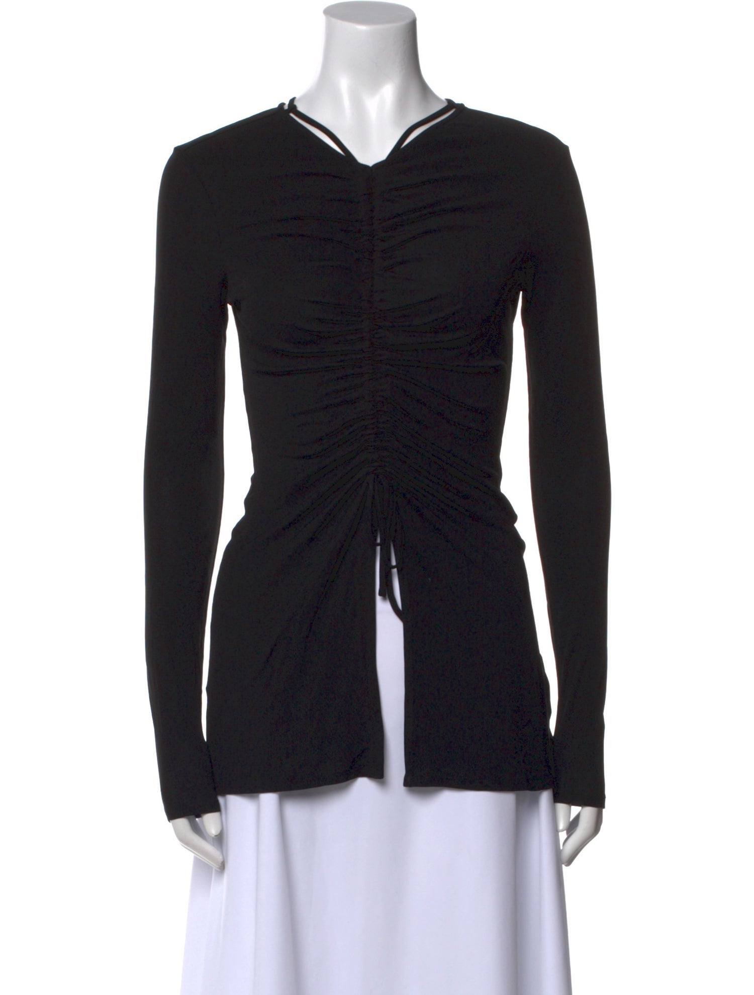 Proenza Schouler V-Neck Long Sleeve Top