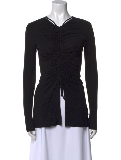 Proenza Schouler V-Neck Long Sleeve Top