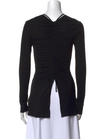 Proenza Schouler V-Neck Long Sleeve Top
