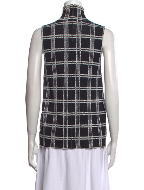 Proenza Schouler Plaid Print Mock Neck Top
