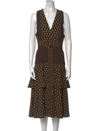 Proenza Schouler Printed Midi Length Dress