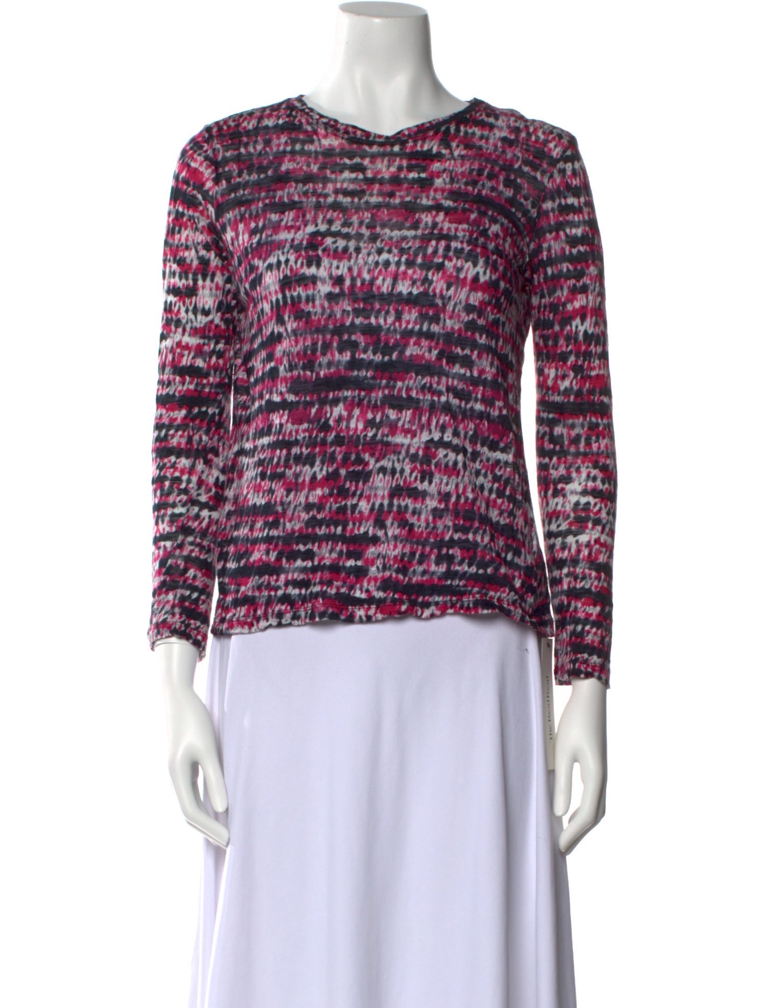 Proenza Schouler Printed Bateau Neckline Blouse