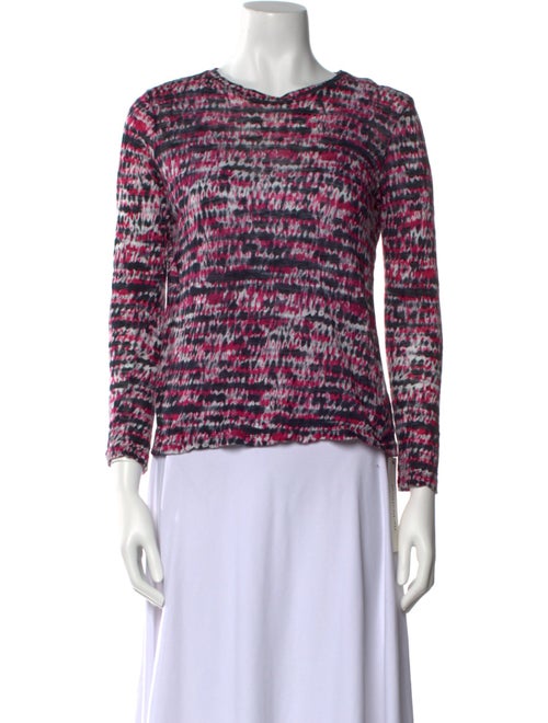 Proenza Schouler Printed Bateau Neckline Blouse