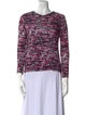 Proenza Schouler Printed Bateau Neckline Blouse