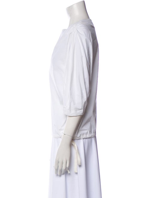 Proenza Schouler Bateau Neckline Three-Quarter Sleeve Top