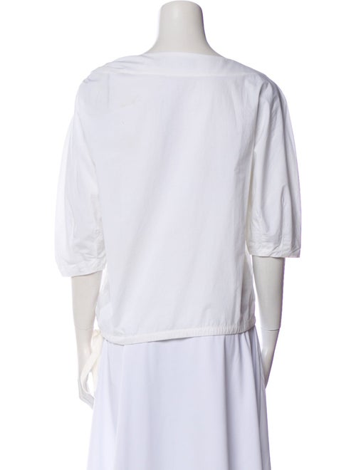 Proenza Schouler Bateau Neckline Three-Quarter Sleeve Top