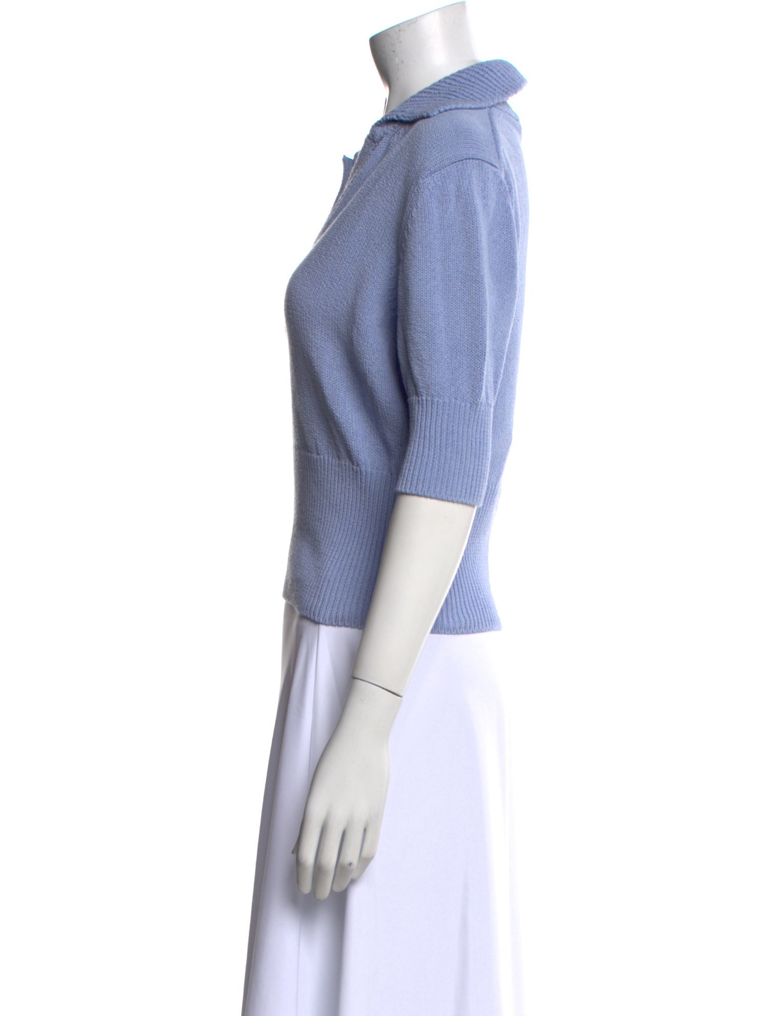 Proenza Schouler V-Neck Three-Quarter Sleeve Crop Top w/ Tags