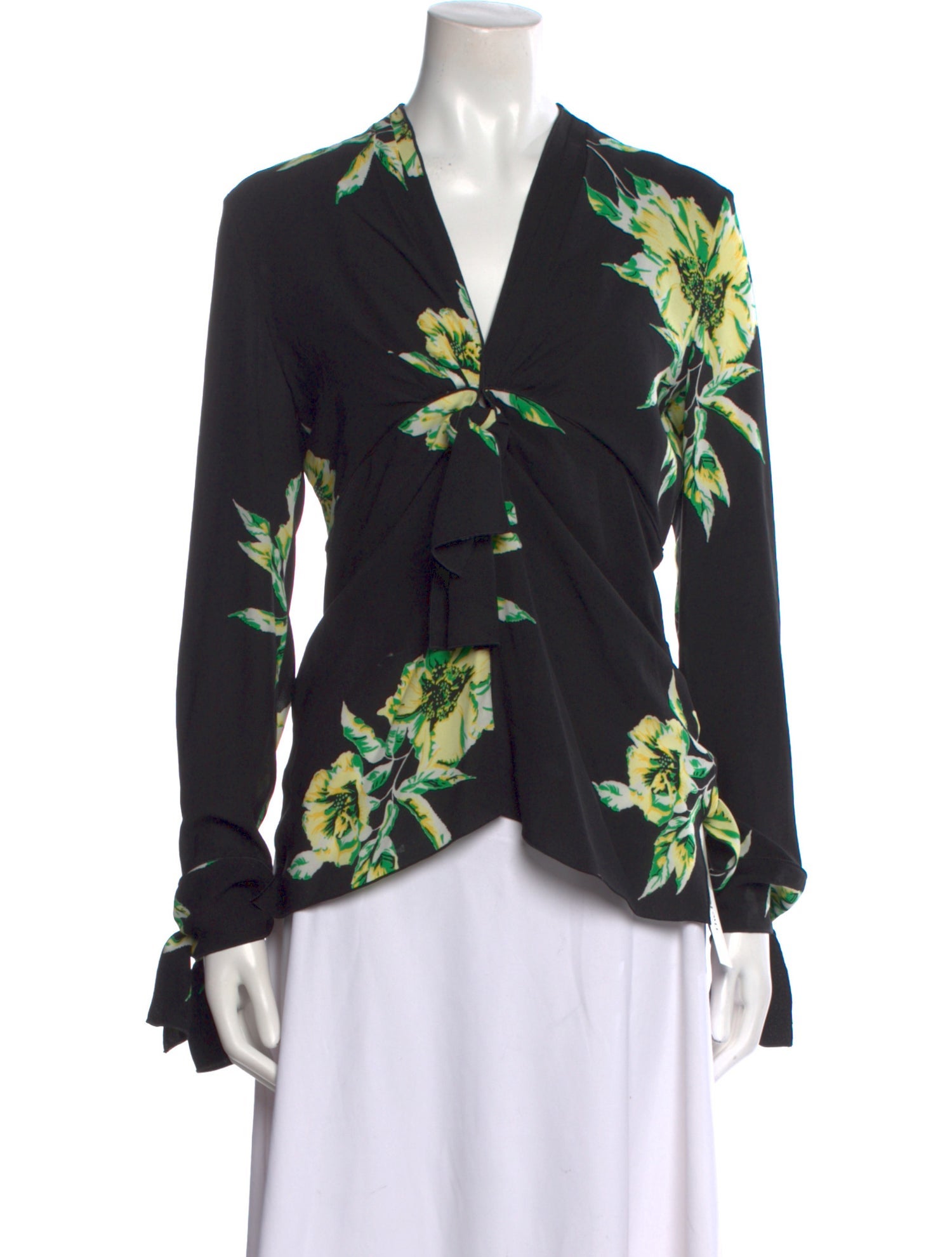 Proenza Schouler Silk Floral Print Blouse