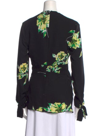 Proenza Schouler Silk Floral Print Blouse