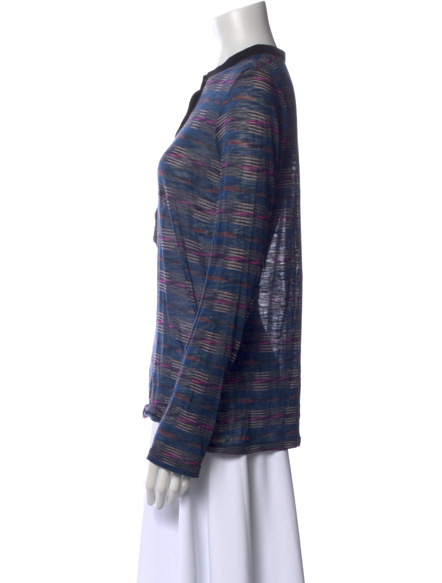 Proenza Schouler Striped Crew Neck Polo