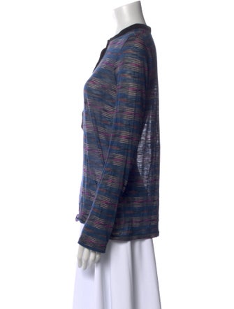 Proenza Schouler Striped Crew Neck Polo