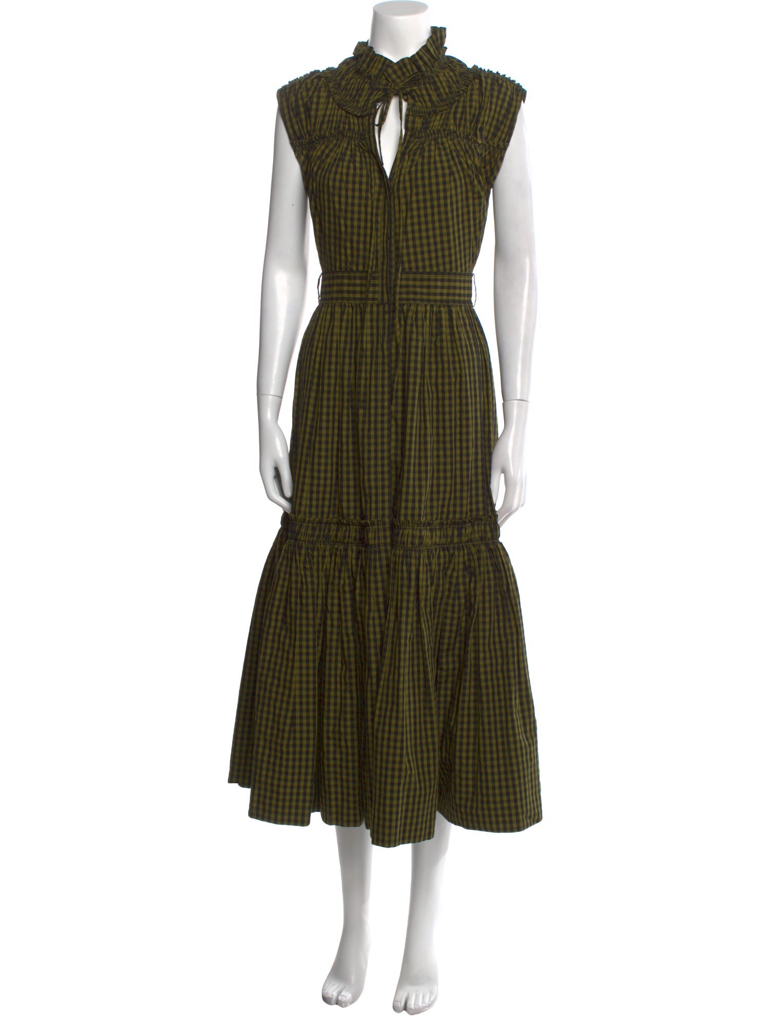 Proenza Schouler Plaid Print Long Dress