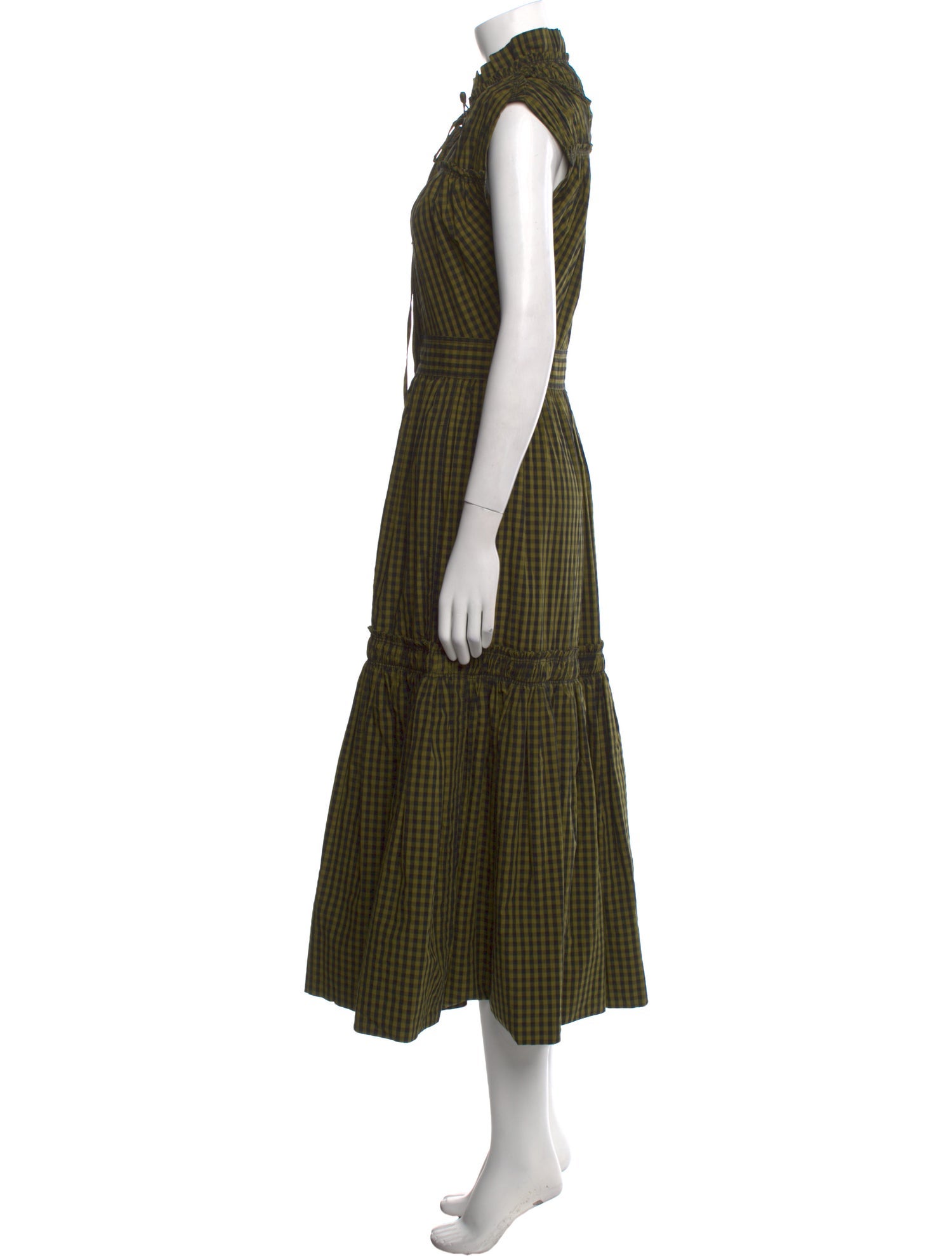 Proenza Schouler Plaid Print Long Dress