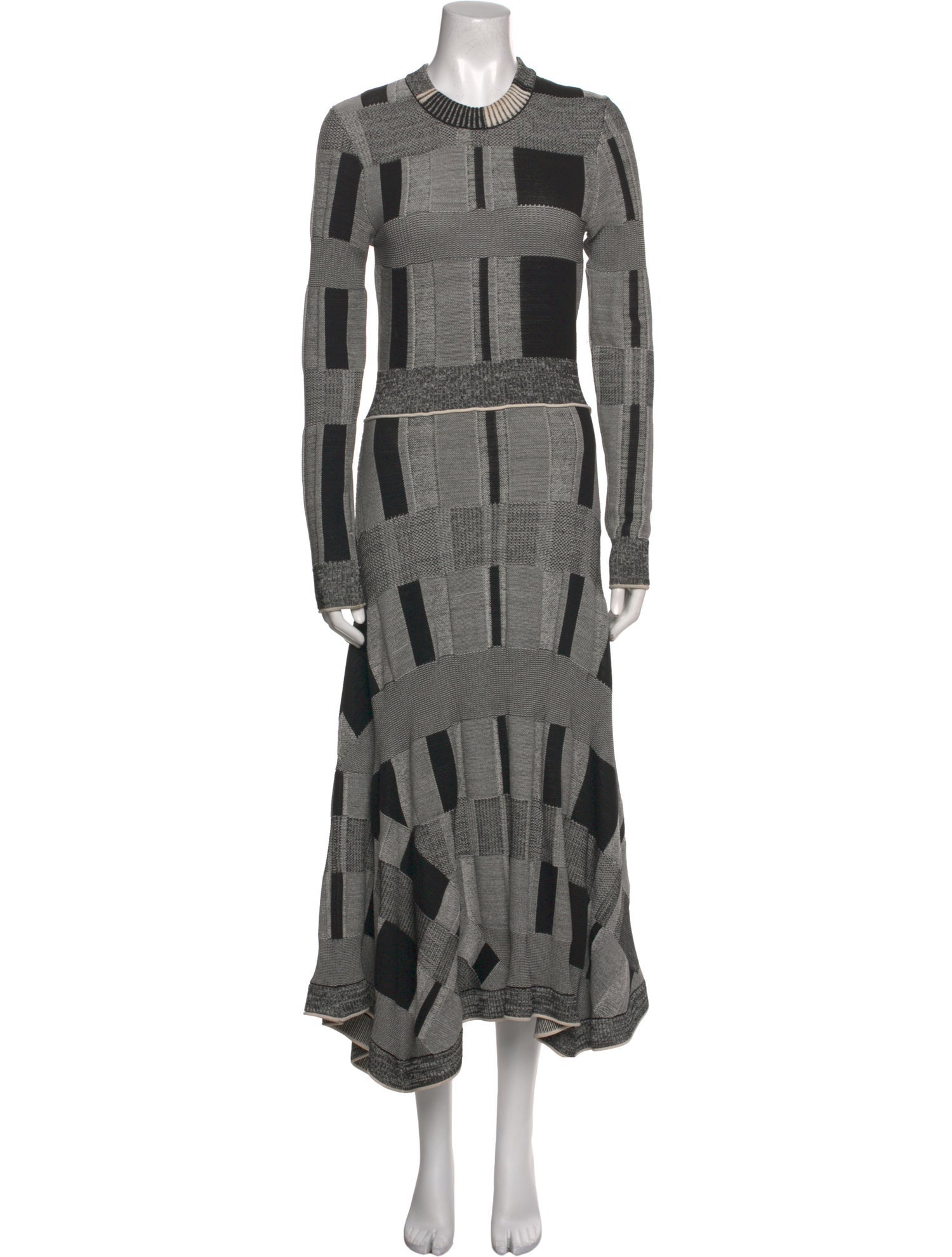 Proenza Schouler Plaid Print Long Dress