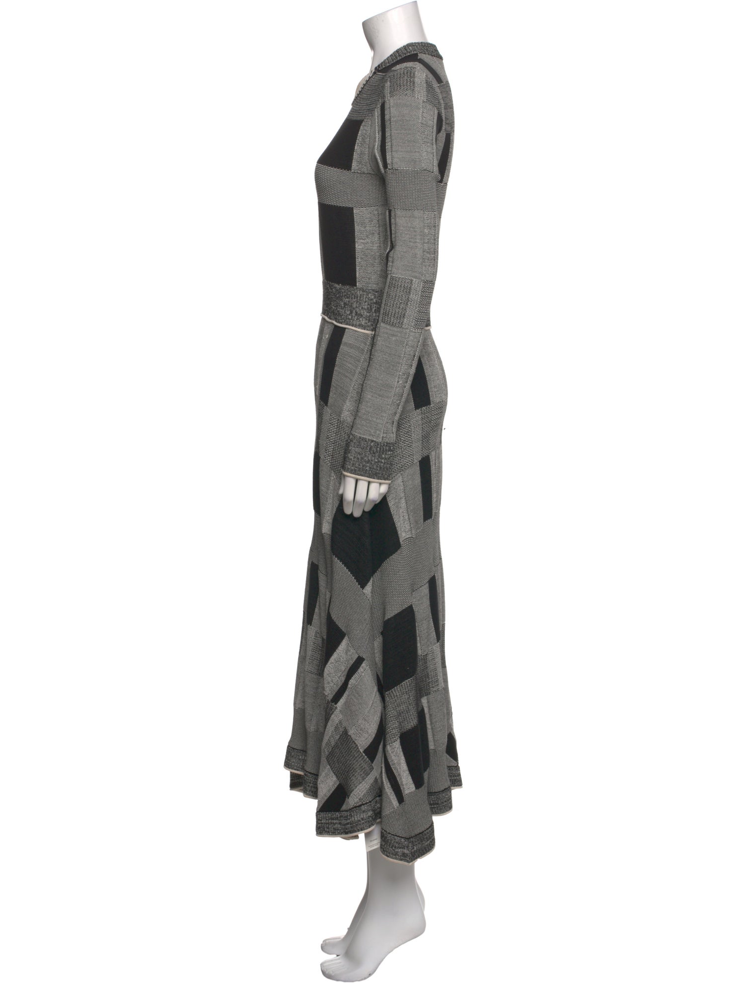 Proenza Schouler Plaid Print Long Dress