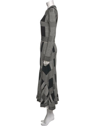 Proenza Schouler Plaid Print Long Dress