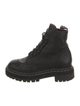 Proenza Schouler Leather Whipstitch Trim Combat Boots