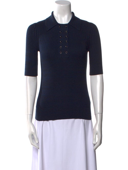 Proenza Schouler Silk Short Sleeve Polo