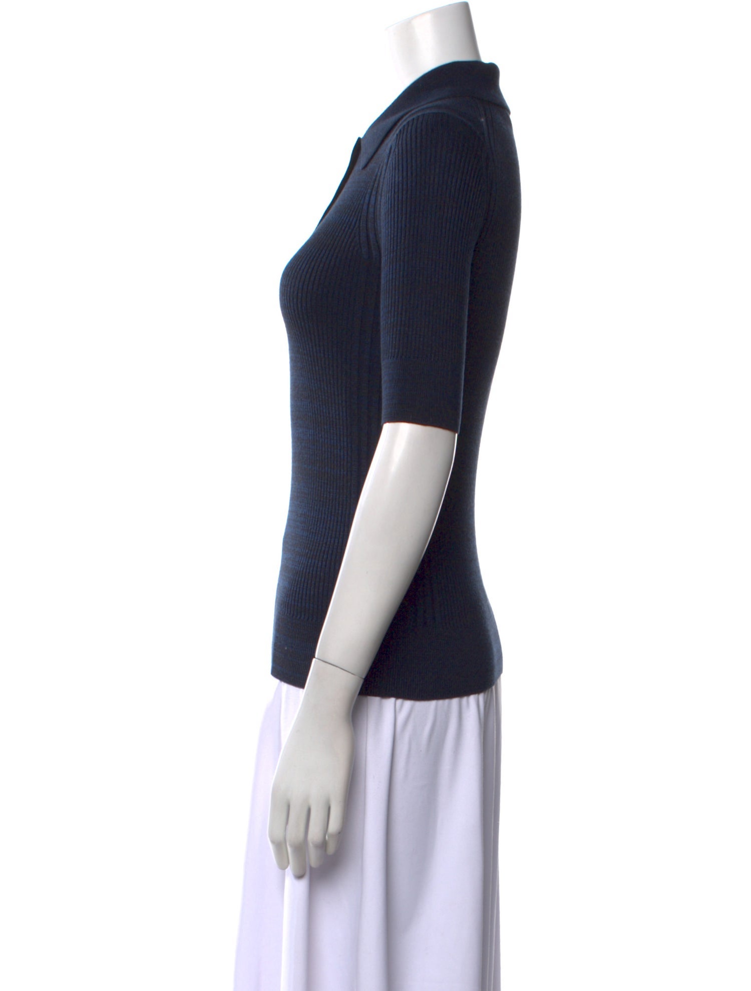 Proenza Schouler Silk Short Sleeve Polo