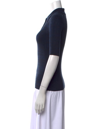 Proenza Schouler Silk Short Sleeve Polo