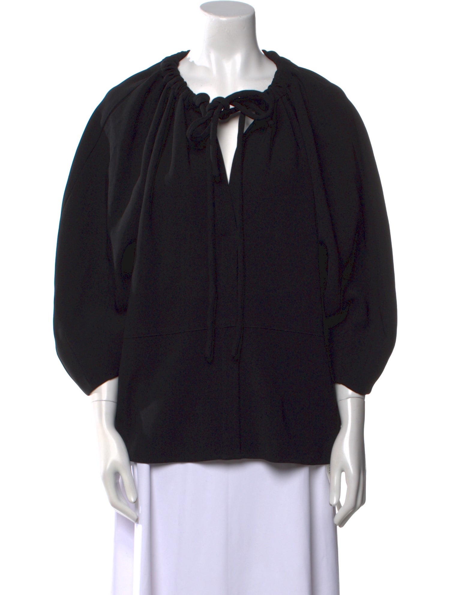 Proenza Schouler V-Neck Three-Quarter Sleeve Blouse