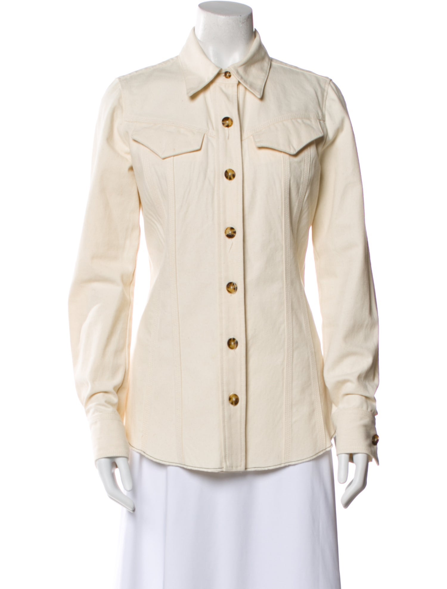 Proenza Schouler Long Sleeve Button-Up Top