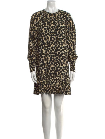 Proenza Schouler Animal Print Mini Dress