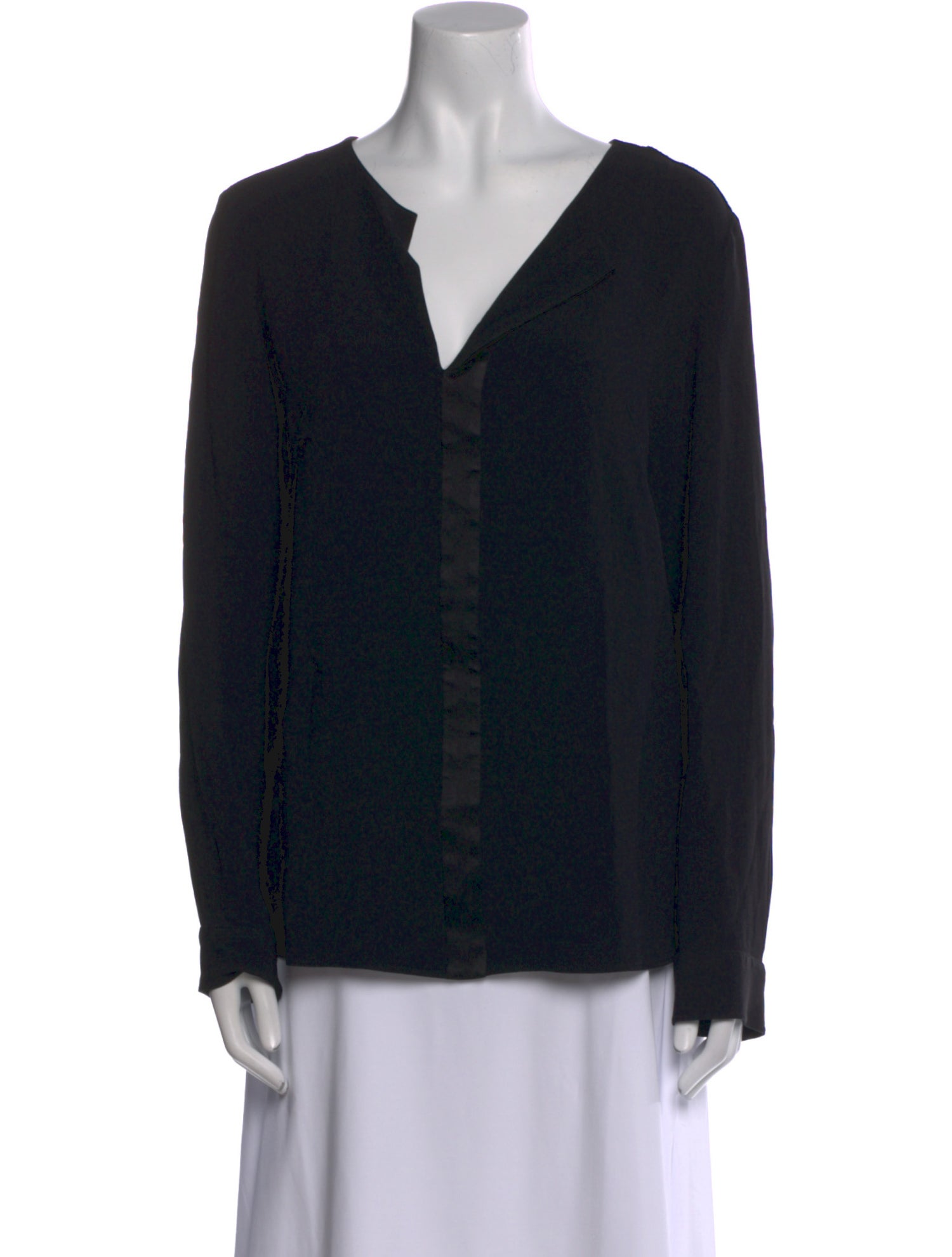 Proenza Schouler V-Neck Long Sleeve Blouse