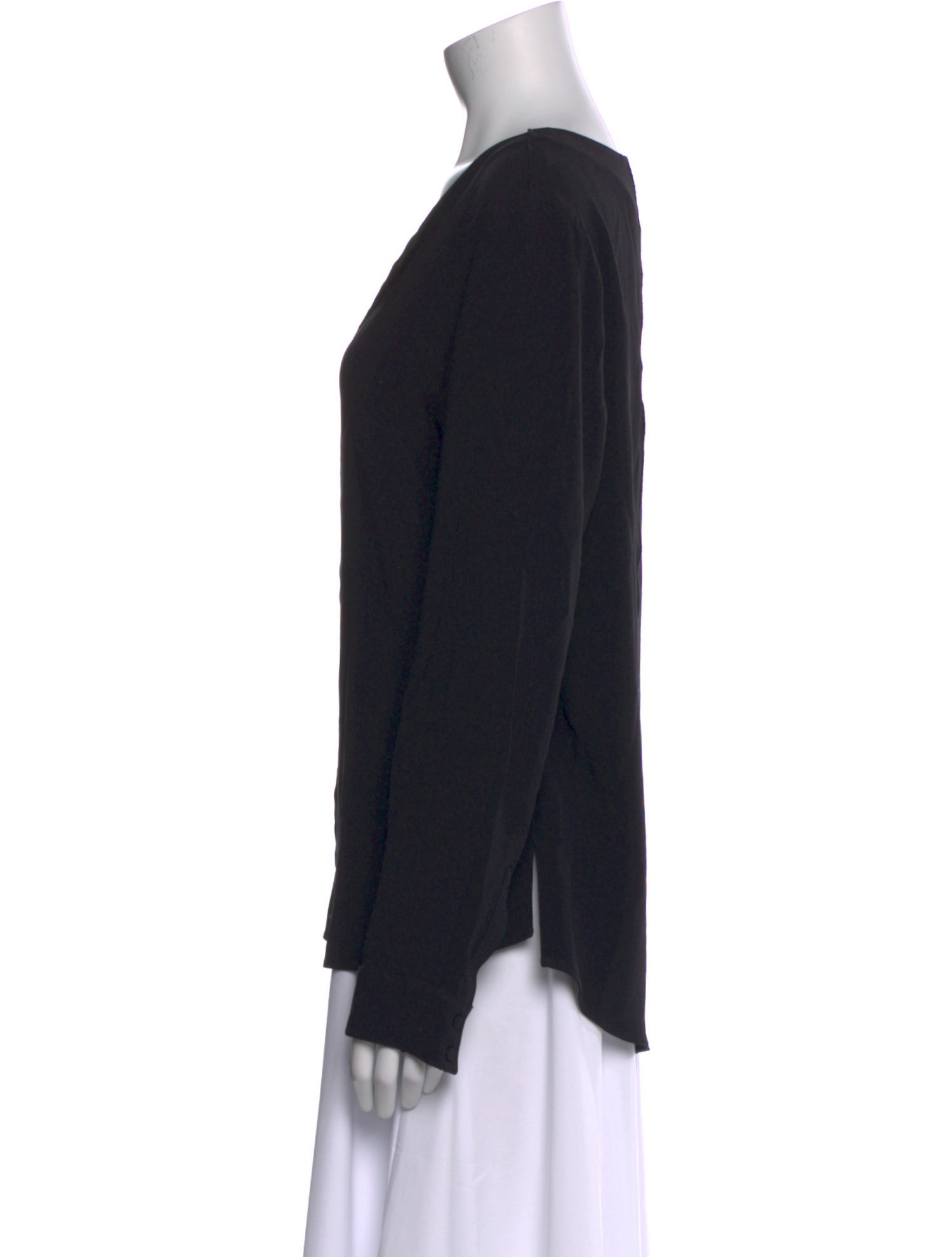 Proenza Schouler V-Neck Long Sleeve Blouse