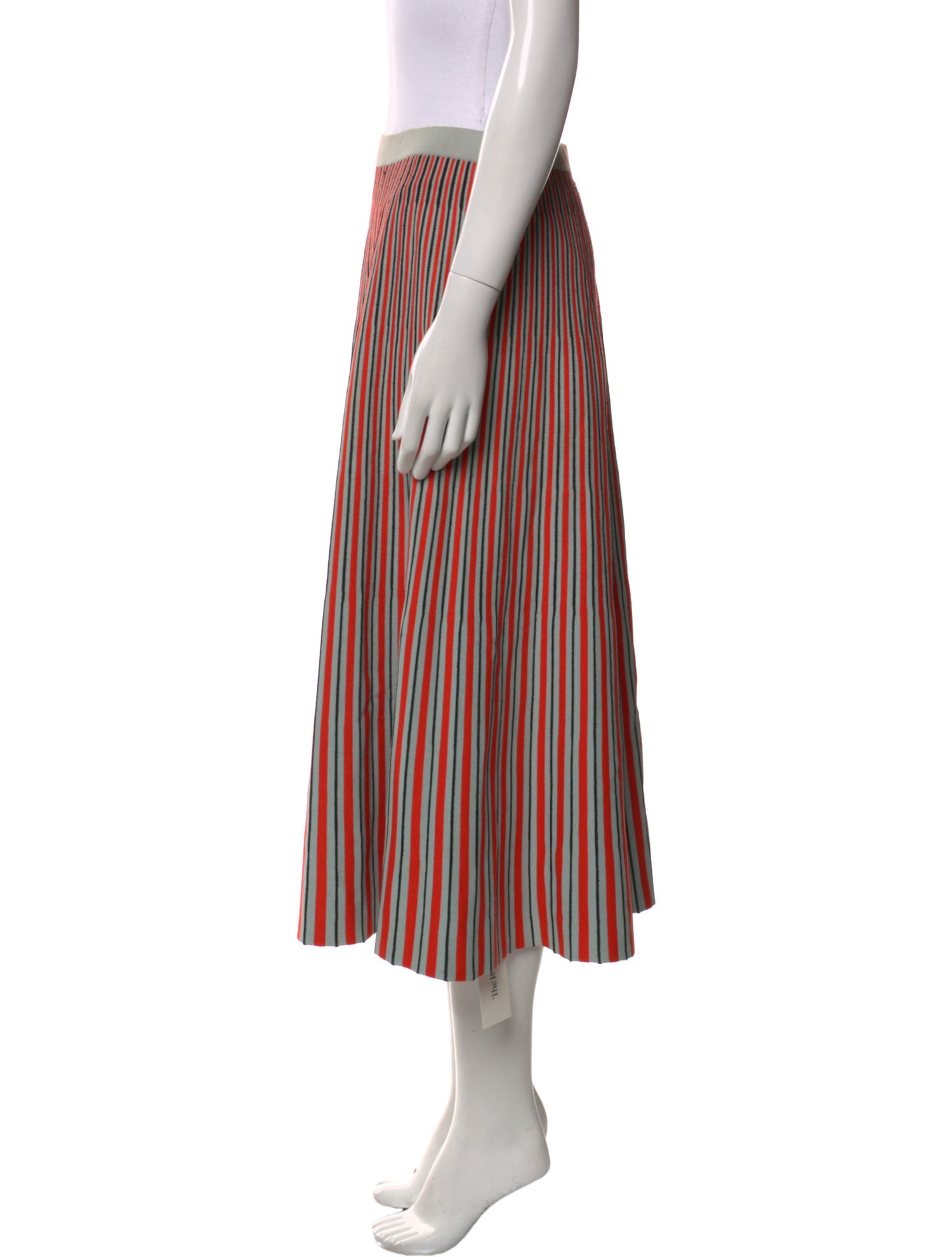 Proenza Schouler Striped Midi Length Skirt