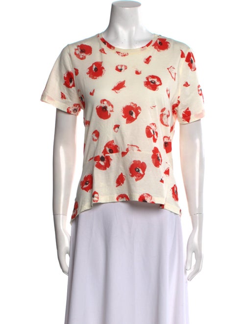 Proenza Schouler Floral Print Crew Neck T-Shirt