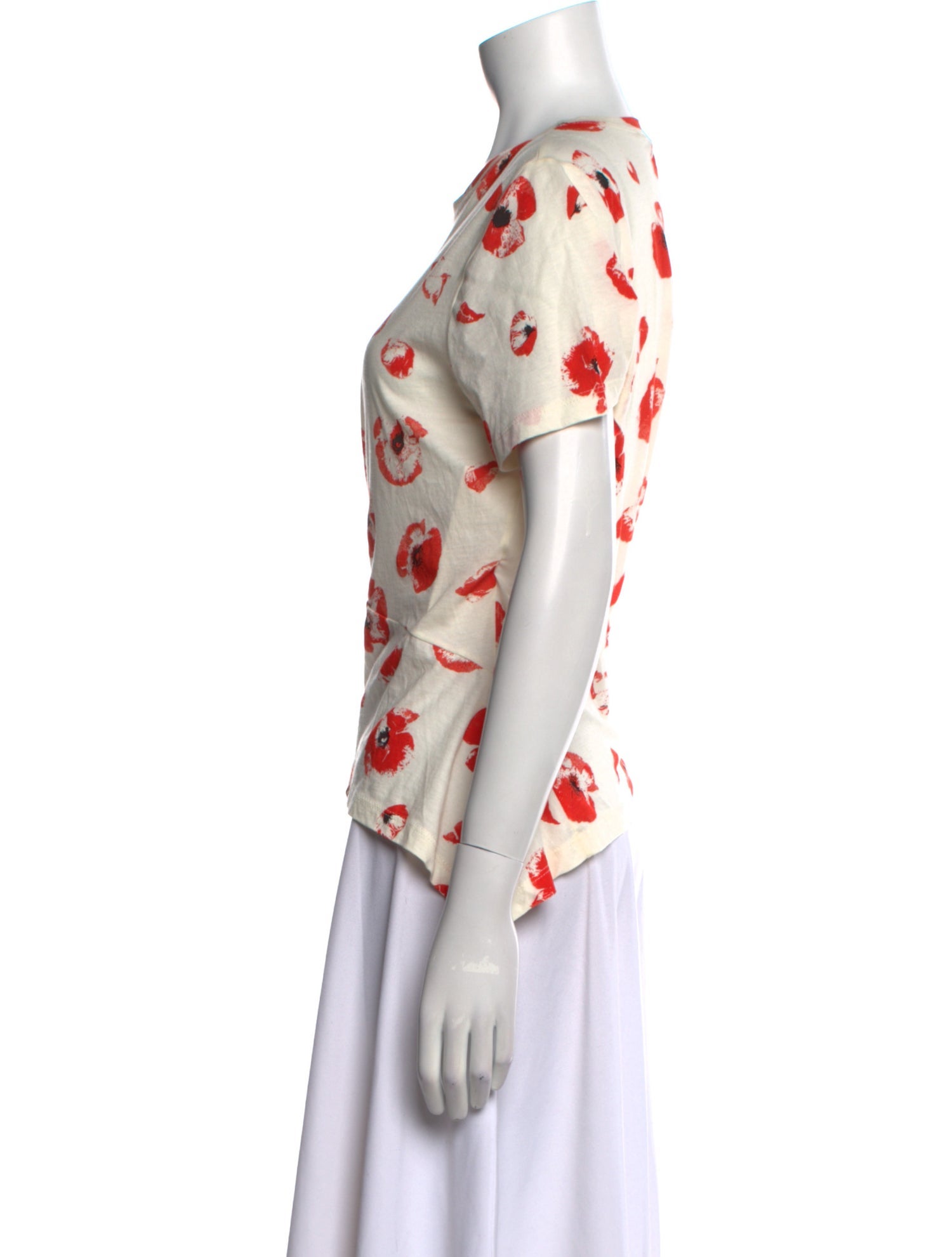 Proenza Schouler Floral Print Crew Neck T-Shirt