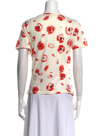 Proenza Schouler Floral Print Crew Neck T-Shirt