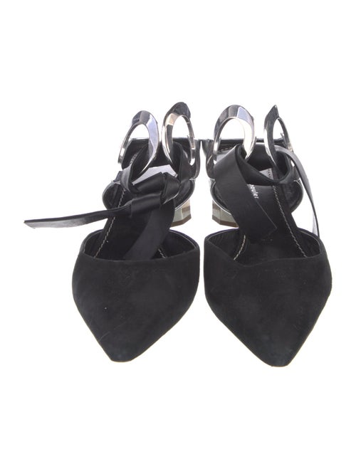 Proenza Schouler Suede Colorblock Pattern Mules