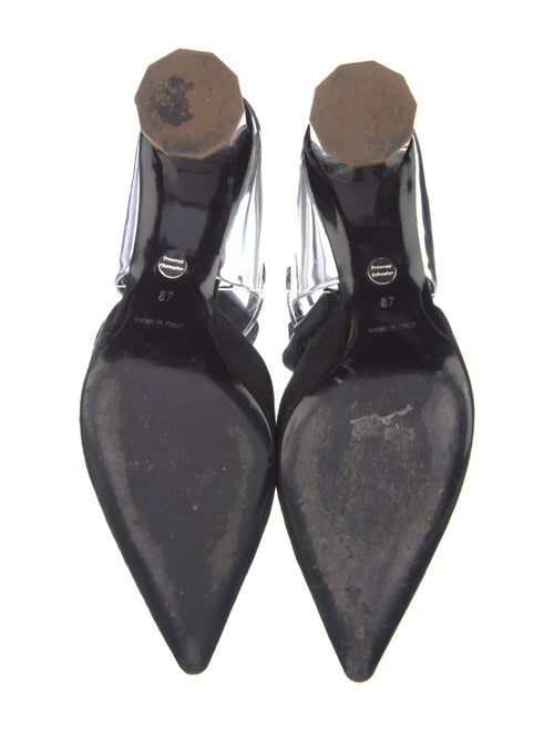 Proenza Schouler Suede Colorblock Pattern Mules