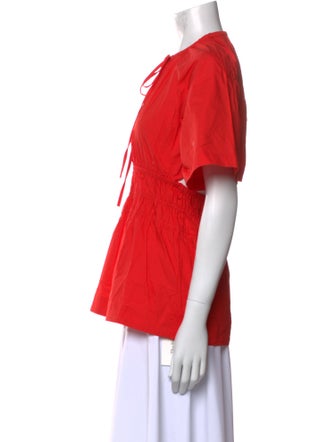 Proenza Schouler Crew Neck Short Sleeve Blouse