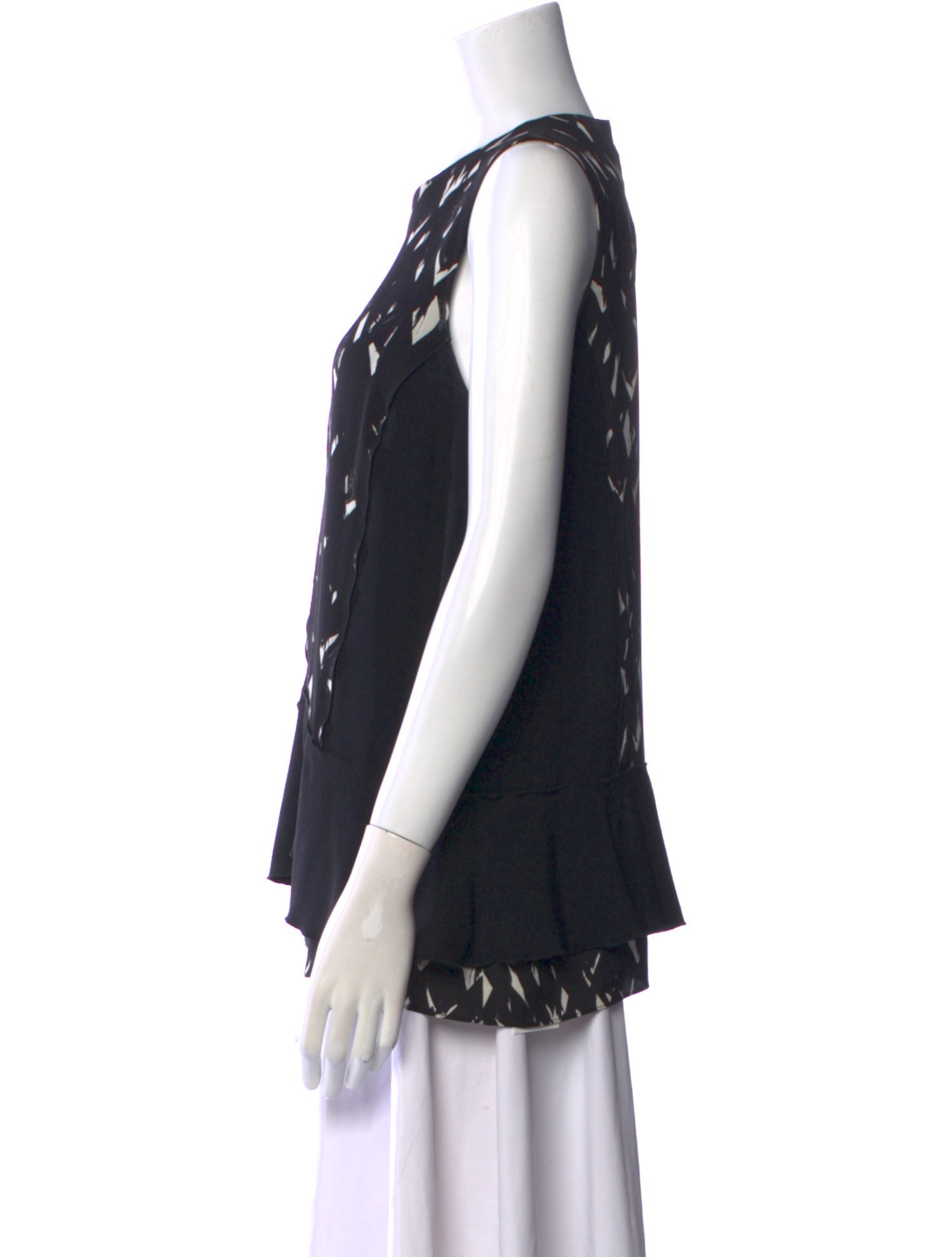 Proenza Schouler Silk Crew Neck Top