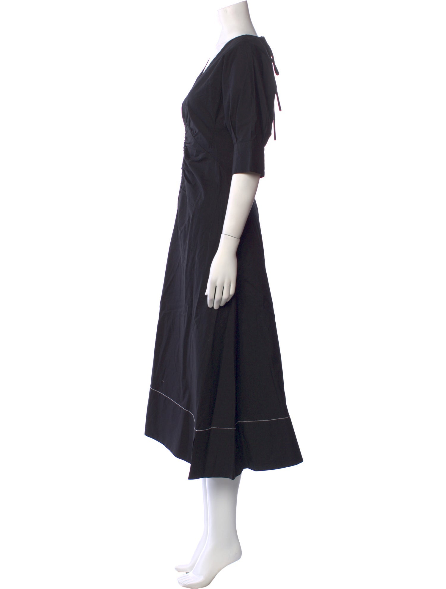 Proenza Schouler V-Neck Midi Length Dress