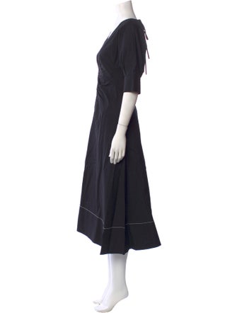 Proenza Schouler V-Neck Midi Length Dress