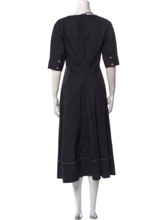 Proenza Schouler V-Neck Midi Length Dress