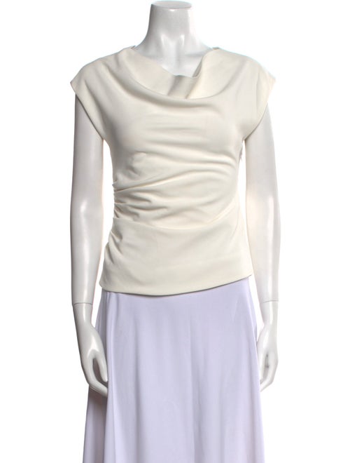 Proenza Schouler Cowl Neck Short Sleeve Top