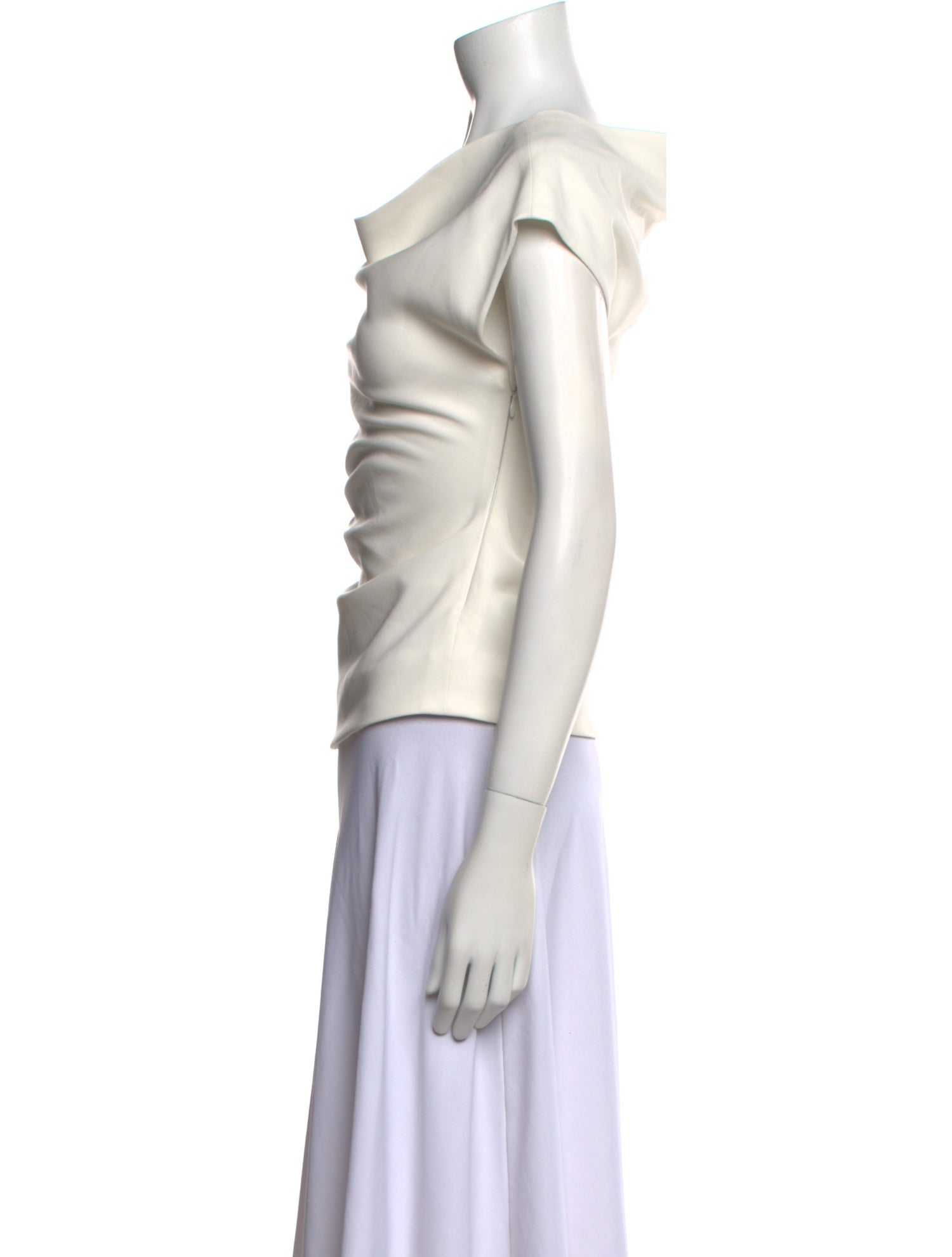 Proenza Schouler Cowl Neck Short Sleeve Top