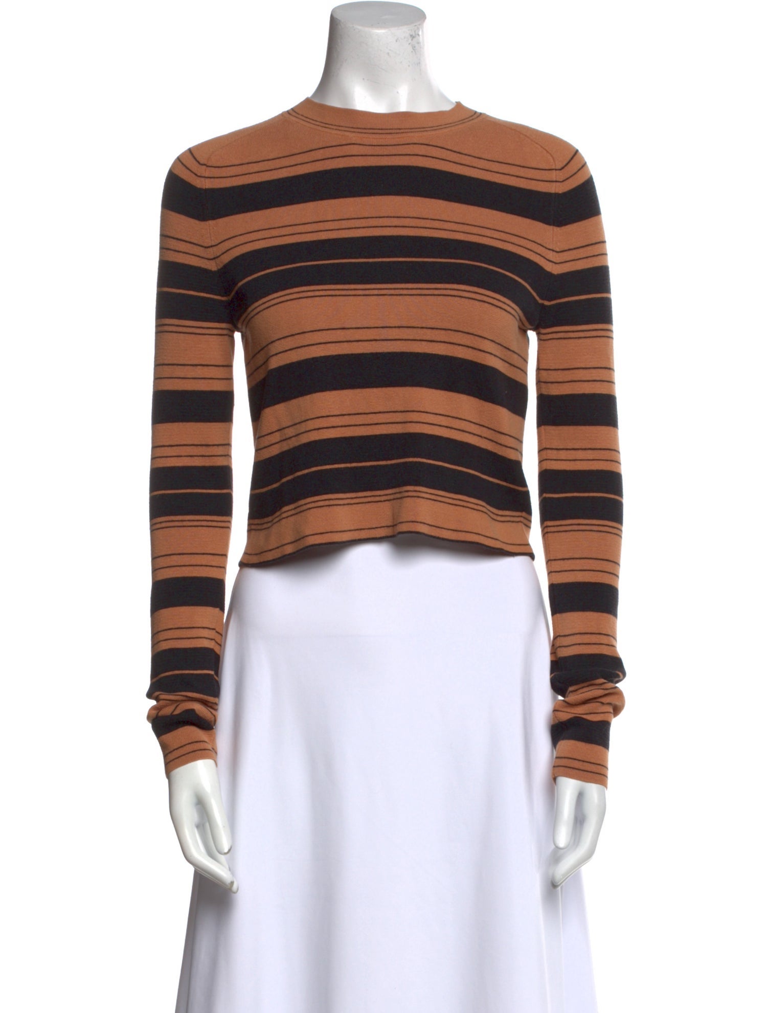 Proenza Schouler Striped Crew Neck Crop Top