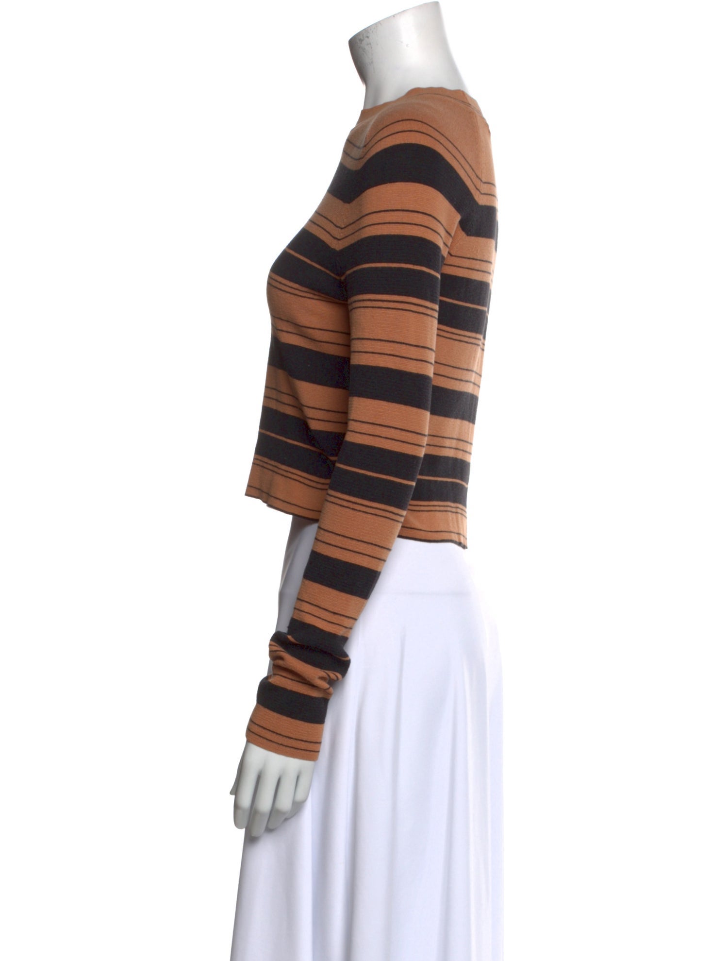 Proenza Schouler Striped Crew Neck Crop Top