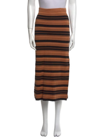 Proenza Schouler Striped Midi Length Skirt