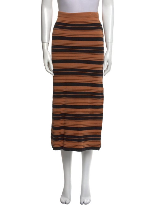 Proenza Schouler Striped Midi Length Skirt